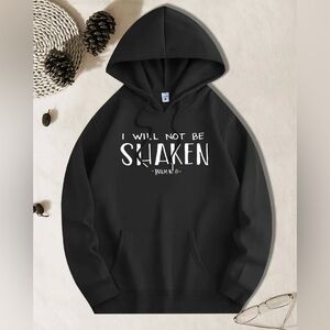 Black Unisex Unshakable Faith: I Will Not Be Shaken - Psalm 18:8 Sweatshirt